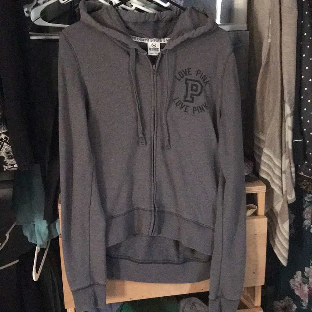 PINK zip hoodie size M